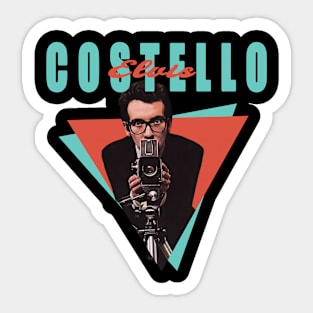 Elvis Costello - Aesthetic Retro Style Sticker